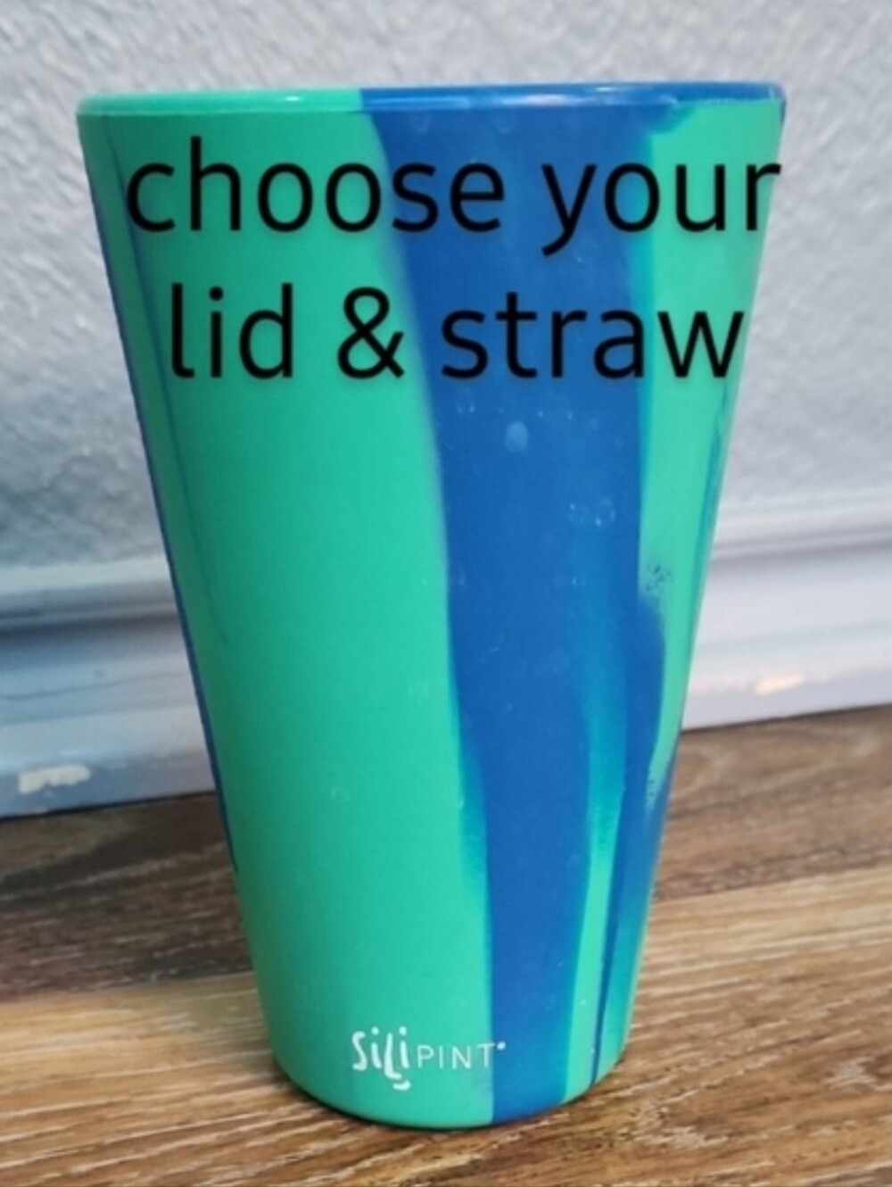 Silipint 16 oz Straw Tumbler Headwaters Blue Teal Green